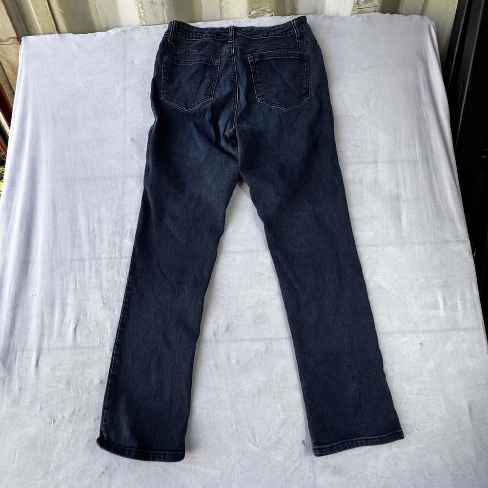 Jones New York Lexington Straight Jeans Womens 8 Blue Denim Stretch Wear Outdoor